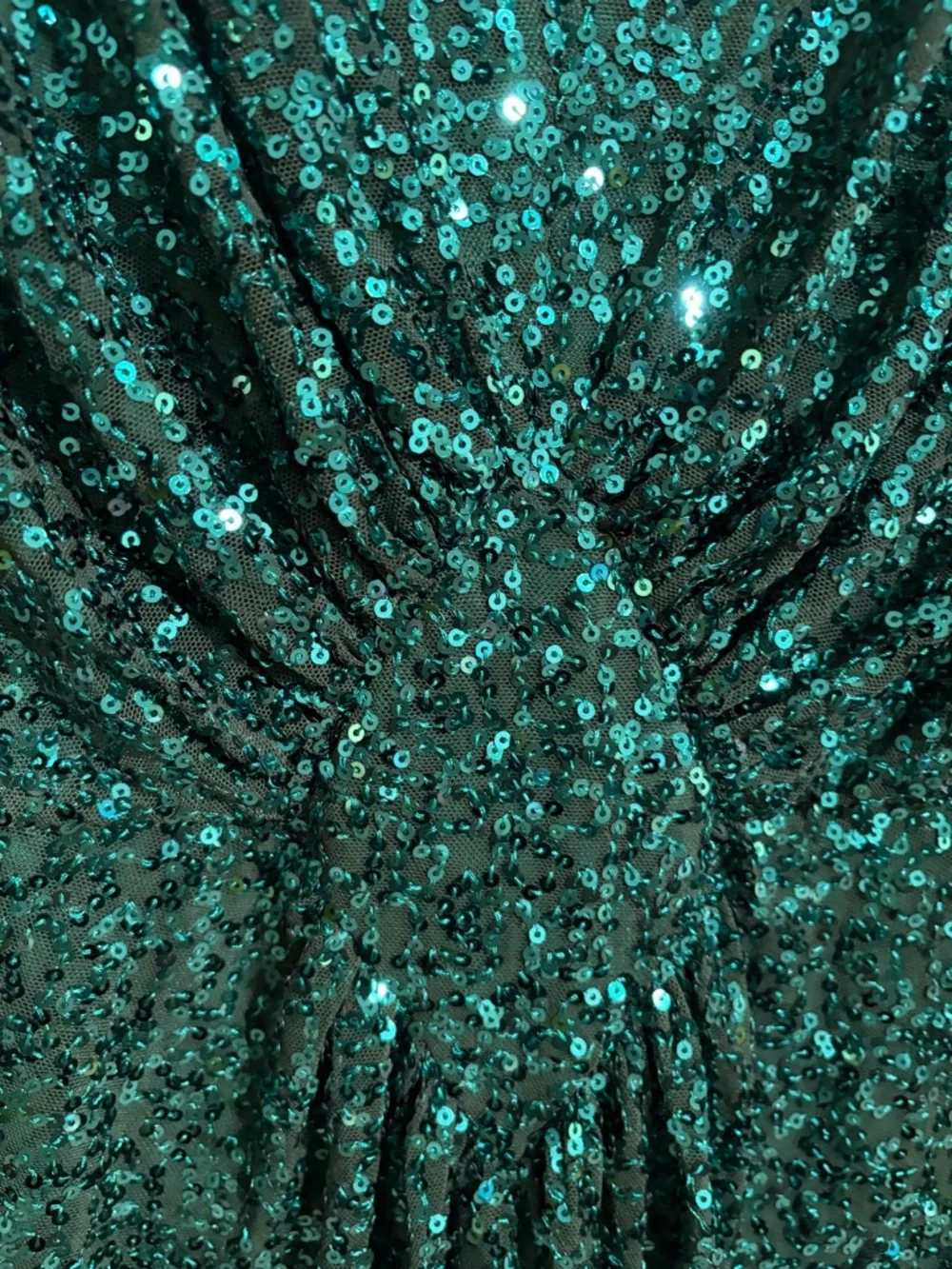 Eliza J Emerald Green Sequin Twist Front Dress Formal Elegant Cocktail Size 14